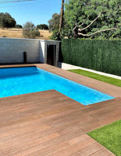 reforma jardin con piscina madrid